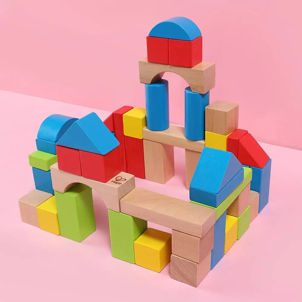 HEROS - Blocs de construction en bois colorés 100 % certifié FSC® - 50 HEROS - Blocs de construction en bois colorés 100 % certifié FSC® - 50